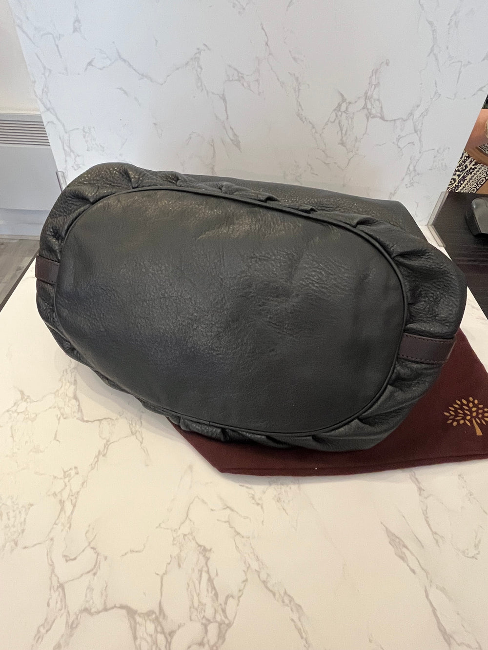 Pre Loved Mulberry Mitzy Hobo in Black Leather