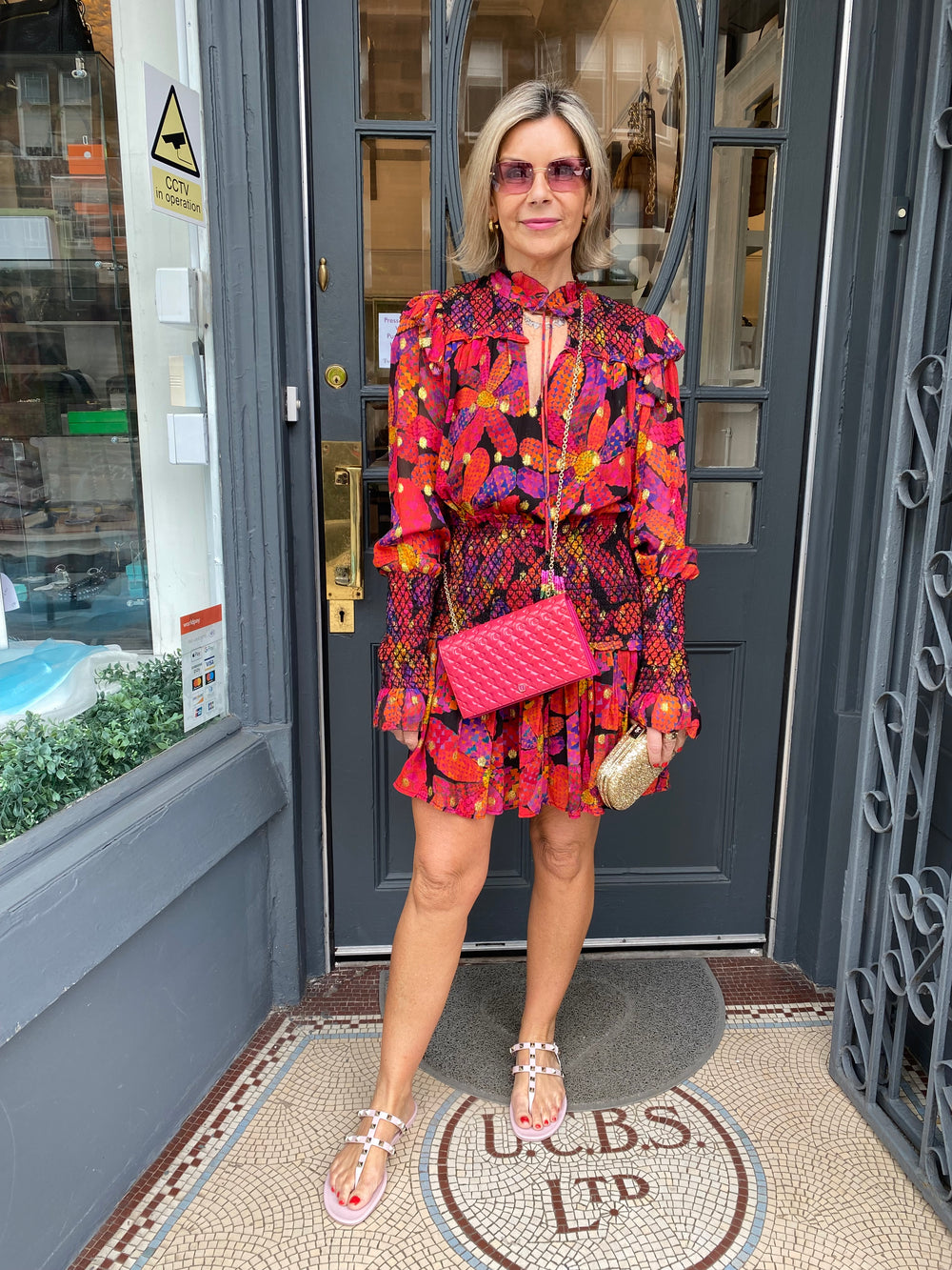 Pre Loved Farm Rio Multicoloured Mini Dress size S