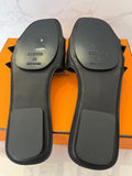 Pre Loved Hermes Oran Buckle Sandal in Black UK 5 (as new)
