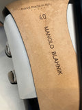 Pre Loved Manolo Blahnik Black & Cream Heels with Buckles UK 7