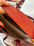 Pre Loved Alexander McQueen Heroine Red Croc Handbag