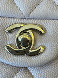 Pre Loved Chanel Classic Flap Bag in Powder Pink Caviar Leather (excellent)