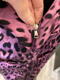 Dolce & Gabbana Purple Leopard Silk Dress IT 42 (UK 8)