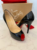 Pre Loved Christian Louboutin Hyper Prive 120 Black Patent UK5 (new)