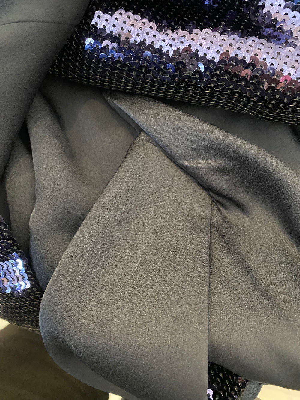Pre Loved Ralph Lauren Sequin Navy Blue Blazer US 8, UK12 (new)