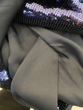 Pre Loved Ralph Lauren Sequin Navy Blue Blazer US 8, UK12 (new)