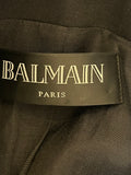 Pre Loved Balmain Double Breasted Black Wool Blazer size 36 fits UK 8 (excellent)