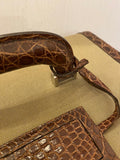 Pre Loved Prada Vintage Cloth and Leather Vanity Case