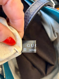 Gucci blue pebbled leather swing tote bag - Reserved