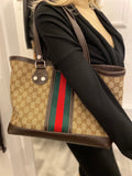 Pre Loved Gucci GG Canvas Sherry Line Bag + Gucci Sylvie Wallet