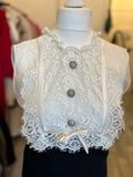 Miu Miu Dress with Lace & Crystal Buttons Size IT 42 UK 10
