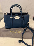 Pre Loved Mulberry Double Zipped Bayswater in Blue