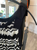 Pre Loved Missoni Chevron Black & White Strap Cotton Knit Dress IT 46 (fits uk10) NEW