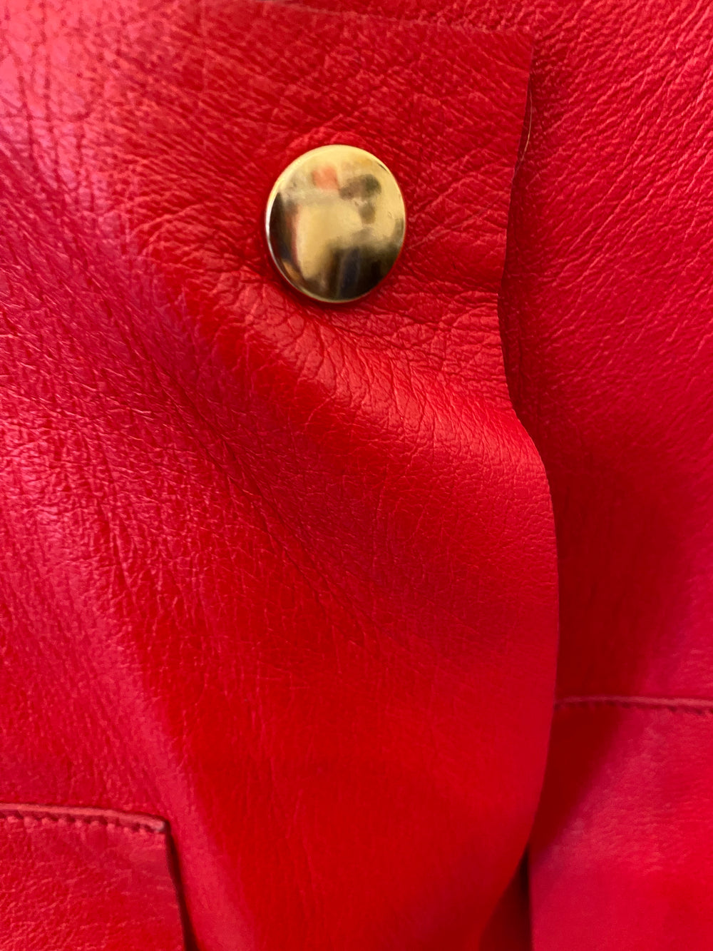 Pre Loved Marni Red Leather Dress/Gilet FR38  UK10