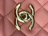 Pre Loved Chanel Coco Top Handle Bag in Pink Caviar Leather (excellent)