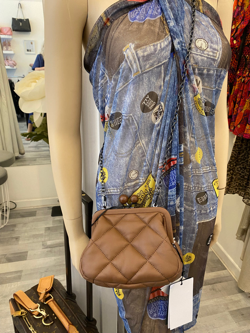 Max Mara Weekend Borsa Classic Small Chain Shoulder Bag Brown (NEW)