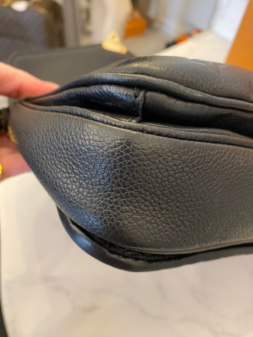 Pre Loved Louis Vuitton Pochette Metis Bag in Black Empreinte Leather **RESERVED A**