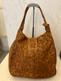 Pre Loved Jimmy Choo Tan Leopard Print Leather Hobo