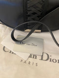 Pre Loved Christian Dior Corset Saddle Bag in Black Leather