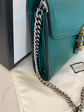 Pre Loved Gucci Dionysus Wallet on a Chain in Emerald Green - Excellent