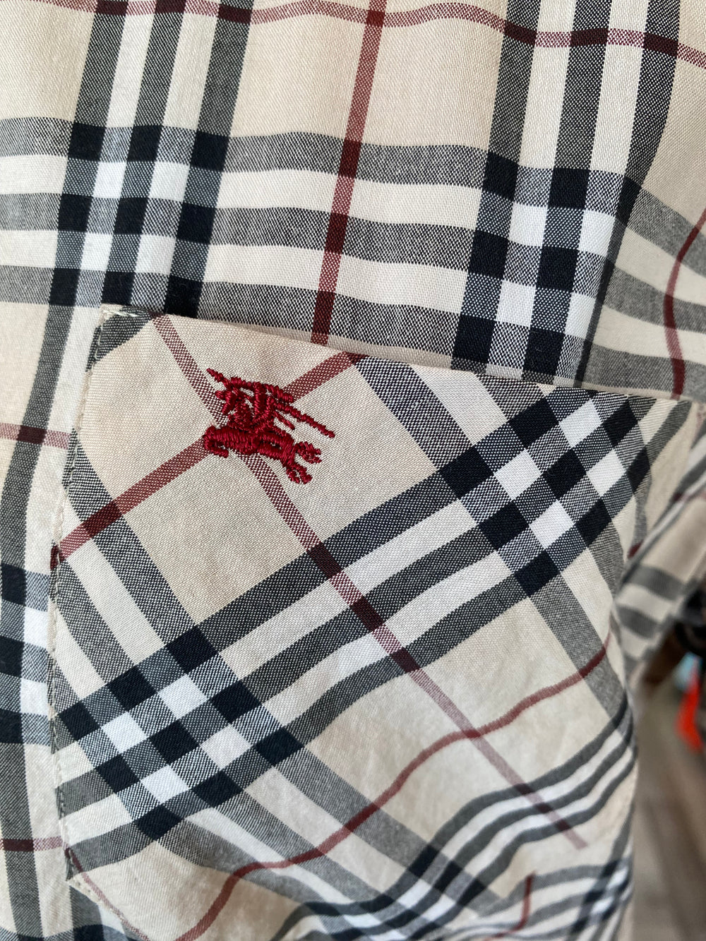 Pre Loved Burberry Short Sleeved Check Shirt Uk 8