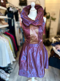 Pre Loved Vivienne Westwood Taffeta Dress In Mauve & Gold