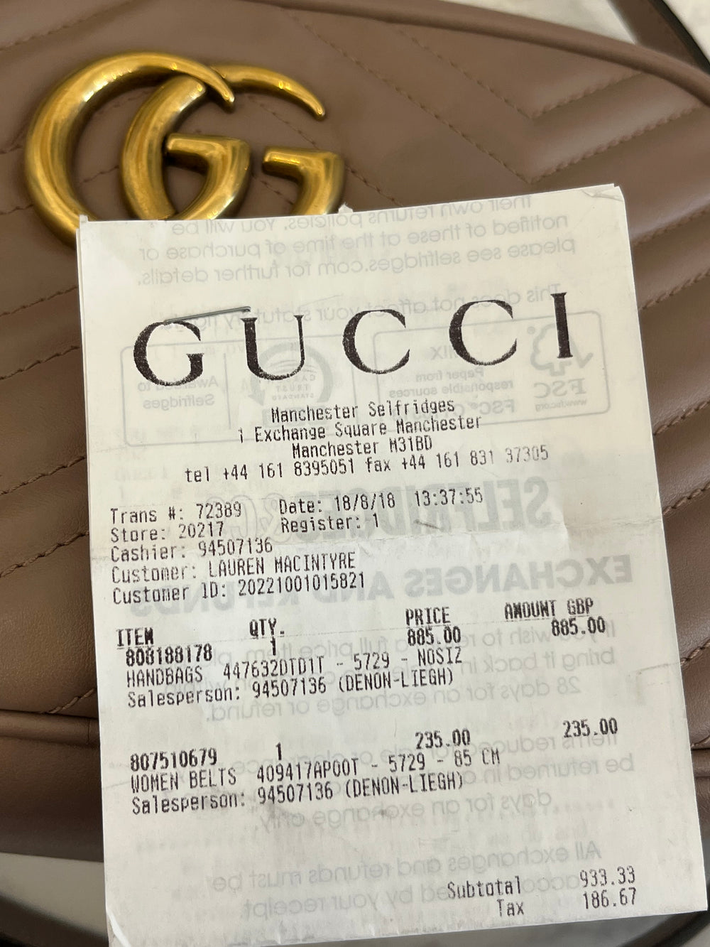 Pre Loved Gucci GG Marmont Matelasse Shoulder/Crossbody Camera Bag in Taupe