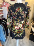 Pre Loved Dolce & Gabbana Floral & Keys Top Size 38 - UK 6