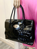 Pre Loved Mulberry Bayswater in Black Patent Leather