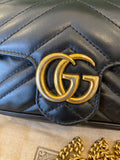 Gucci GG Mini Marmont Matelasse Crossbody Bag in Black (reserved)
