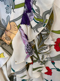 Pre Loved Gucci Floral Silk Frilled Floral Blouse uk12