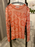 Pre Loved JW Anderson Heart top in Powder Pink size M (excellent)