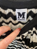 Pre Loved Missoni Chevron Black & White Strap Cotton Knit Dress IT 46 (fits uk10) NEW