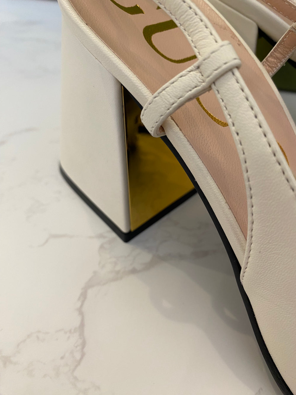 Pre Loved Gucci Cream Horsebit Sandals UK 5 - NEW