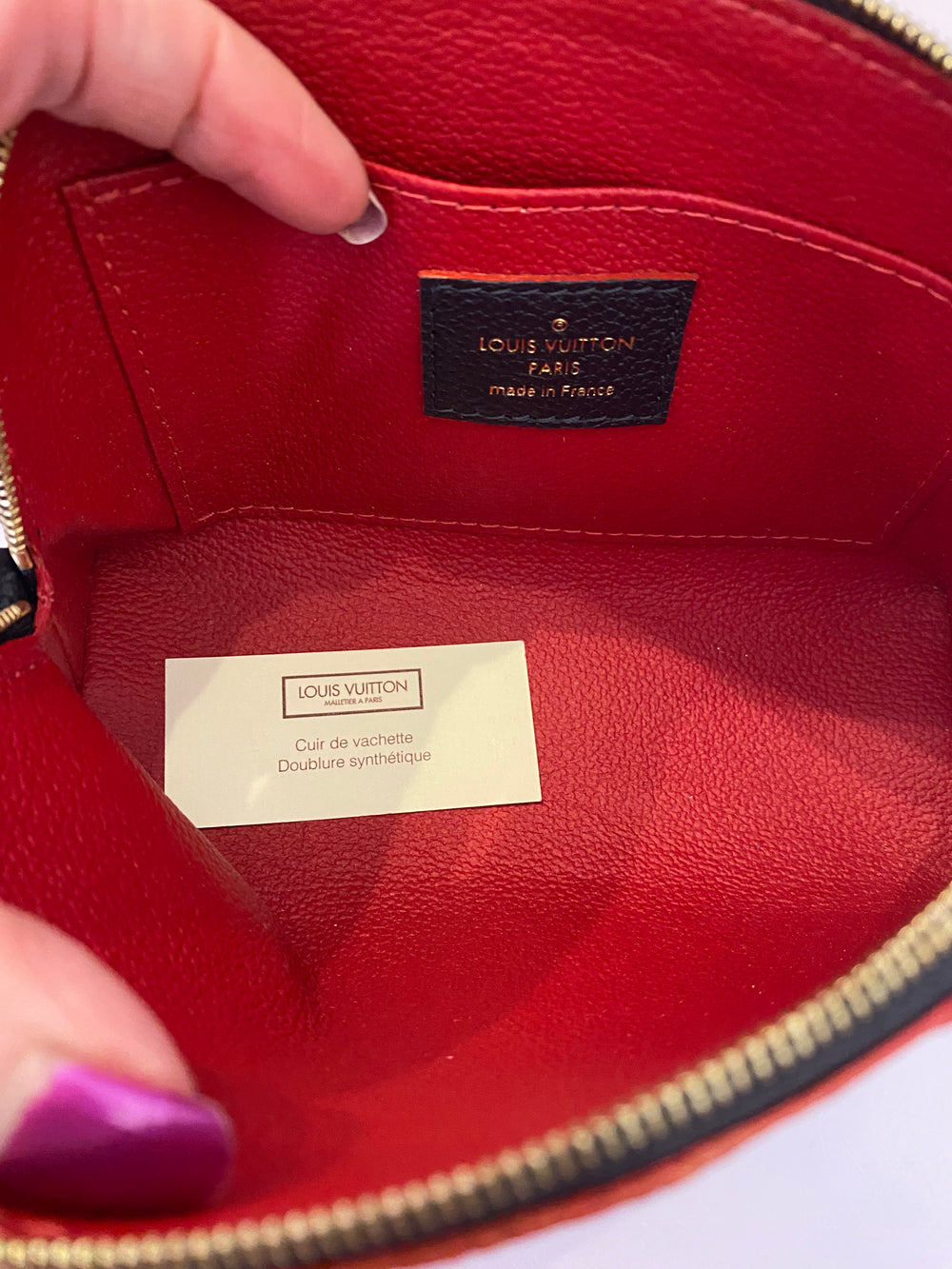 Pre Loved Louis Vuitton Cosmetic Pouch Empreinte Blue