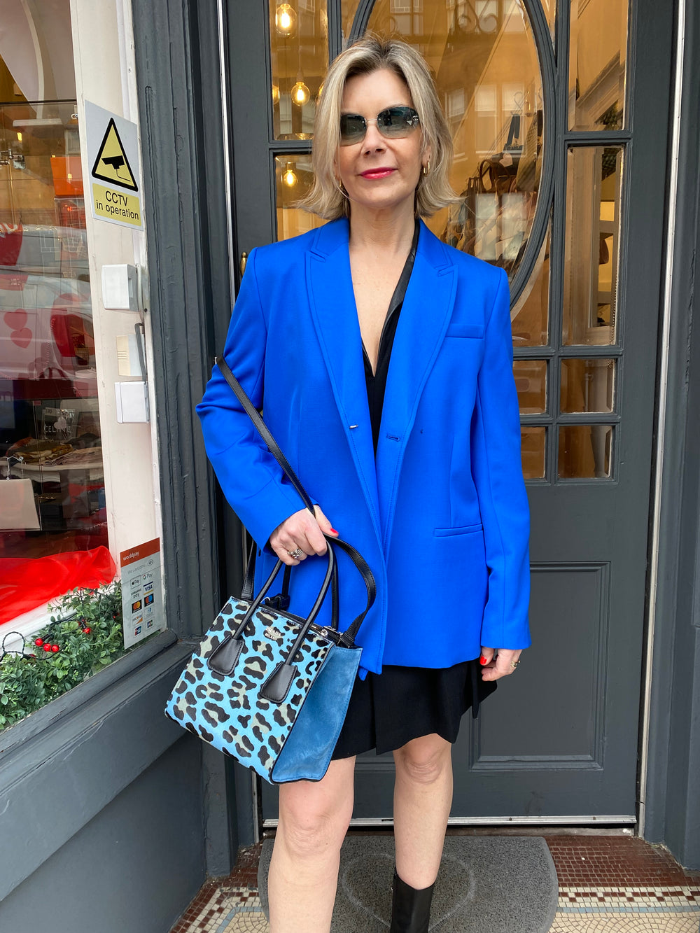 Pre Loved Victoria Beckham Cobalt Blue Jacket uk12