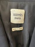 Hermes Vintage Black Silk Blazer FR38 UK 10
