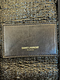 Saint Laurent Heidi Slimane City Backpack in Black Crinkle Leather