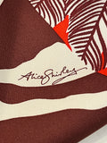 Pre Loved Hermes Zebra Pegasus Limited Silk Scarf in Orange & Dark Brown 90cm (New)