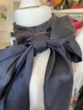 Pre Loved  Saint Laurent Black Silk Neck Tie top Uk 8