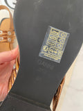Pre Loved Ganni Metallic Buckle Ballerinas in Bronze UK 5 - NEW