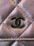 Chanel Wallet on Chain in Iridescent Purple Leather