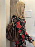Pre Loved Louis Vuitton Bronze Metallic Mahina Leather Slouchy Bag