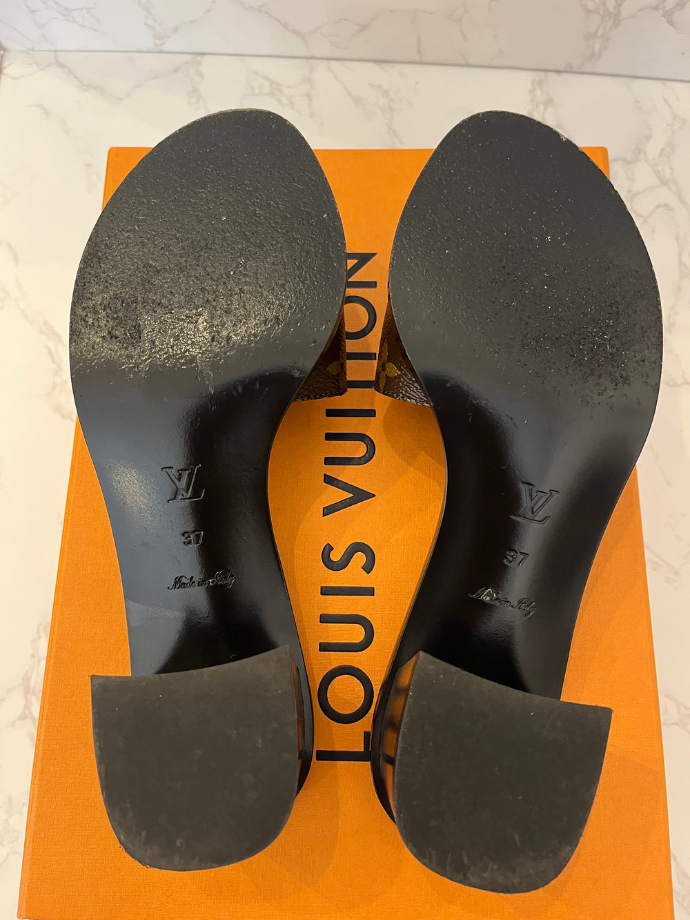 Pre Loved Louis Vuitton Monogram Lock It Mules UK 4