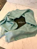 Pre Loved Mulberry Silk & Cotton Tree Logo Scarf (excellent)
