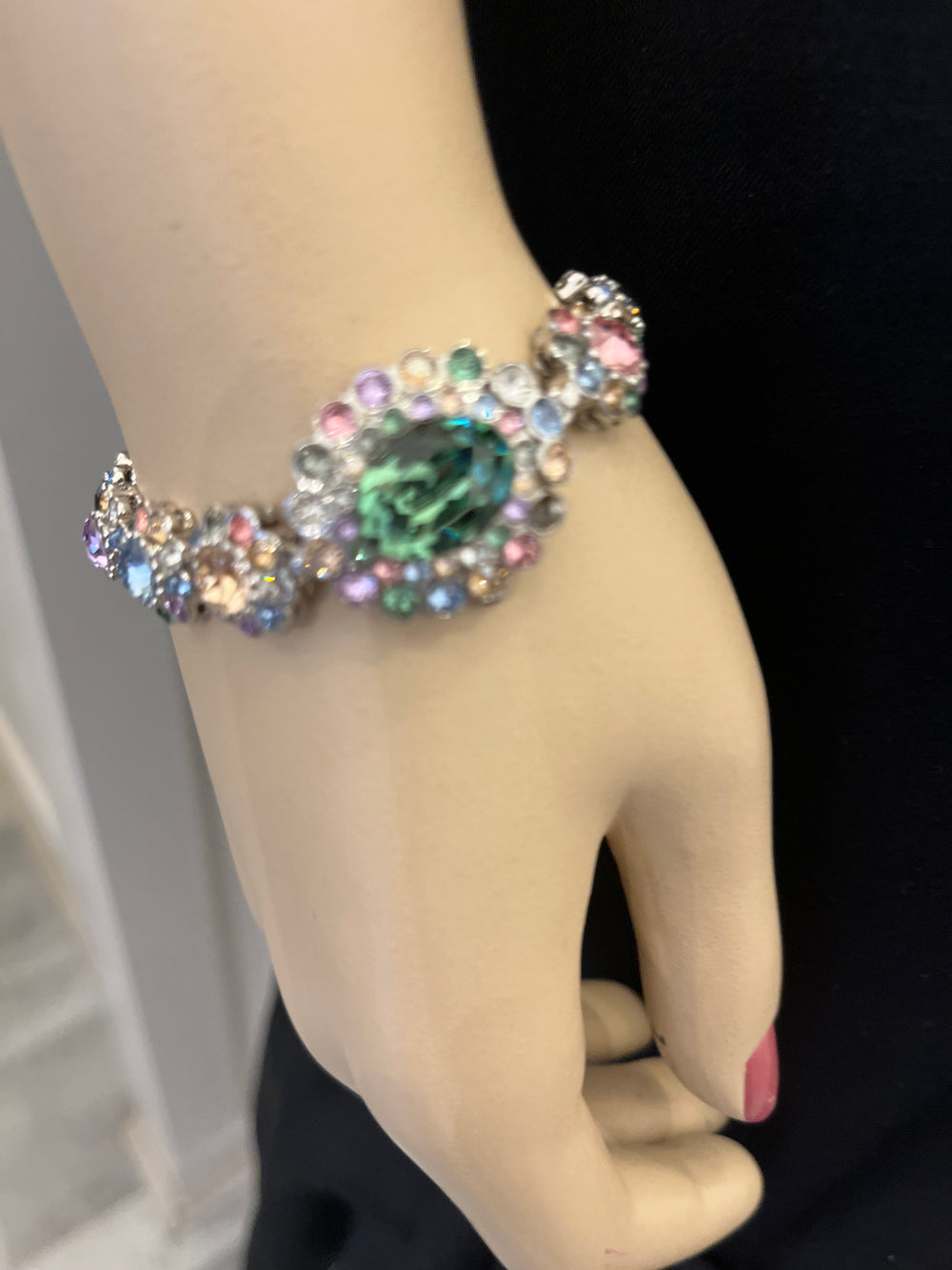 Pre Loved Miu Miu Crystal Necklace, Bracelet & Earrings