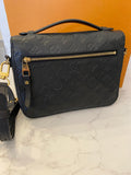 Pre Loved Louis Vuitton Pochette Metis Bag in Black Empreinte Leather **RESERVED A**