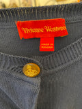 Pre Loved Vivienne Westwood Red Label Denim Blue Cotton Cardigan