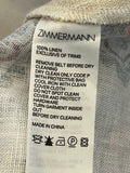 Pre Loved Zimmerman Multicoloured Linen Dress UK 6