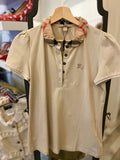 Burberry Beige & Nova Check Polo Shirt S-M